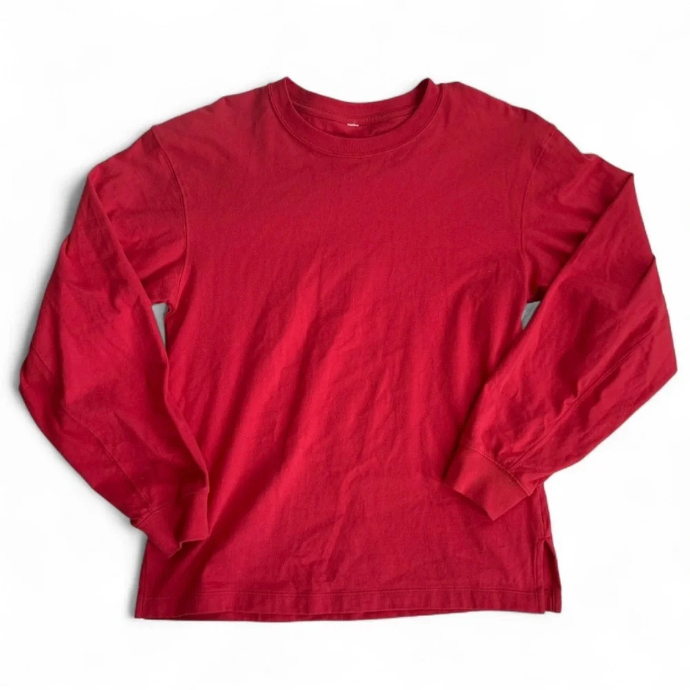 Uniqlo Red Cotton Crewneck Sweater Size XS - Picture 3 of 5